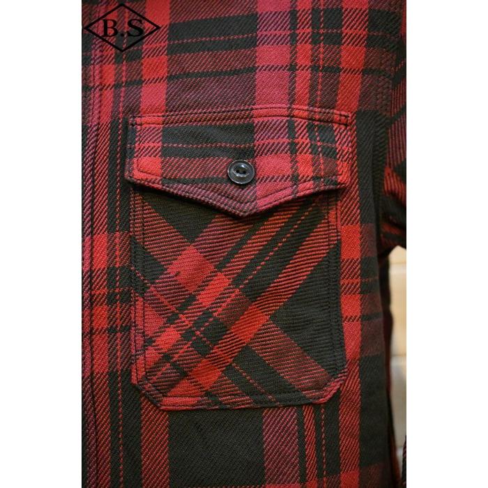 UES（ウエス） 長袖シャツ 502355 エクストラヘビーネルシャツ レッド