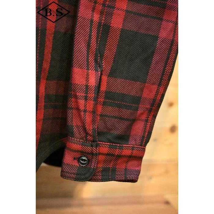 UES（ウエス） 長袖シャツ 502355 エクストラヘビーネルシャツ レッド