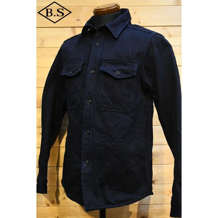 UES（ウエス） 長袖シャツ 502256 インディゴトリコティンシャツ