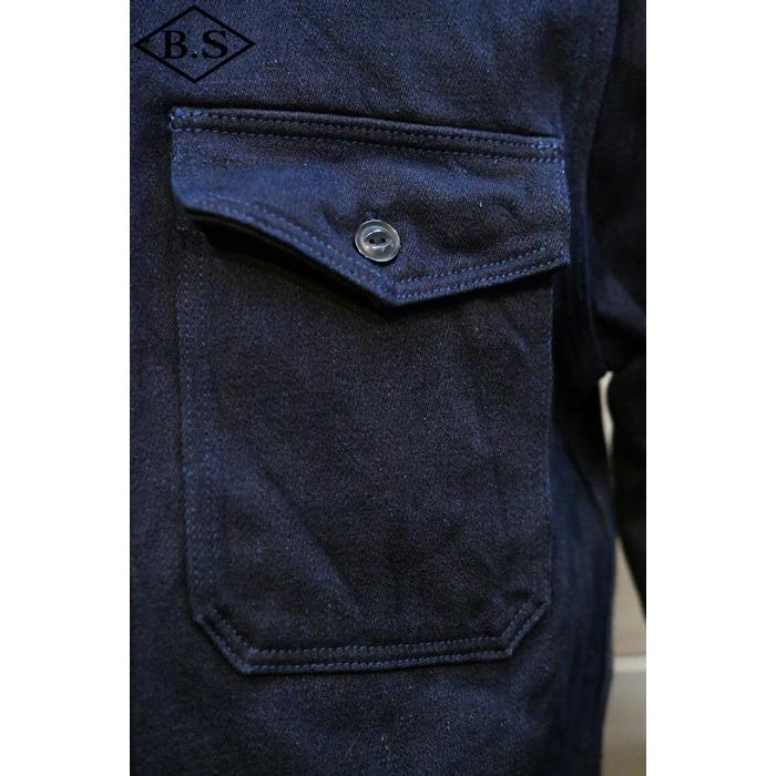 UES（ウエス） 長袖シャツ 502256 インディゴトリコティンシャツ