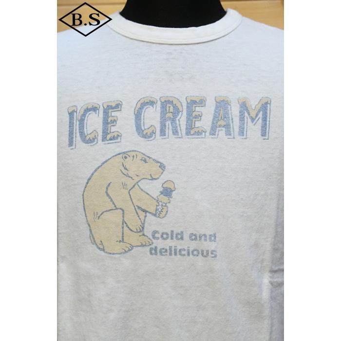 ウエス UES Tシャツ 652409 ICE CREAM Tシャツ ホワイト・ブルー｜barnstormer2｜05