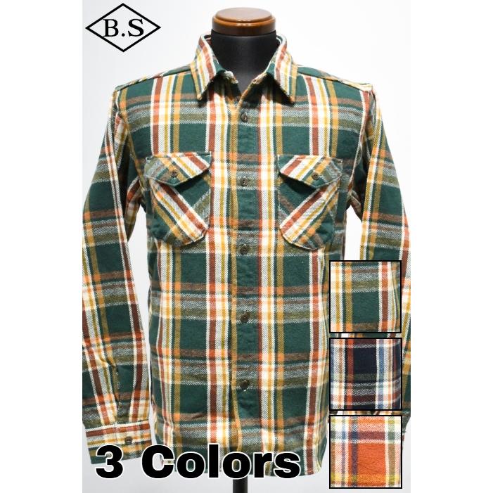 UES（ウエス） 長袖シャツ 502553 先染ヘビーネルシャツ