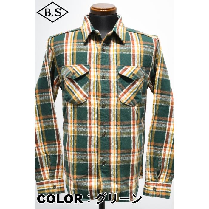 UES（ウエス） 長袖シャツ 502553 先染ヘビーネルシャツ