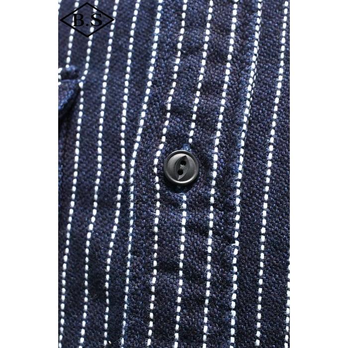 UES ウエス 長袖シャツ 501656 インディゴストライプネル