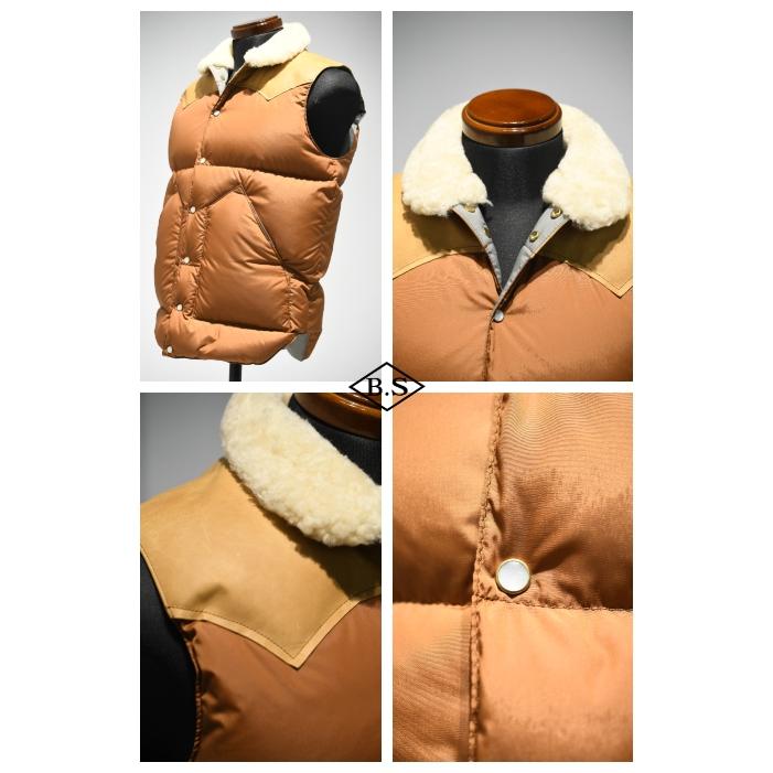 WAREHOUSE ウエアハウス ダウンベスト 2222 Lot Rocky Mountain Featherbed × WAREHOUSE NYLON CHRISTY VESTの画像