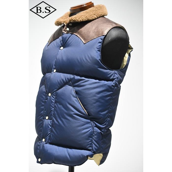 WAREHOUSE ウエアハウス ダウンベスト 2222 Lot Rocky Mountain Featherbed × WAREHOUSE NYLON CHRISTY VESTの画像