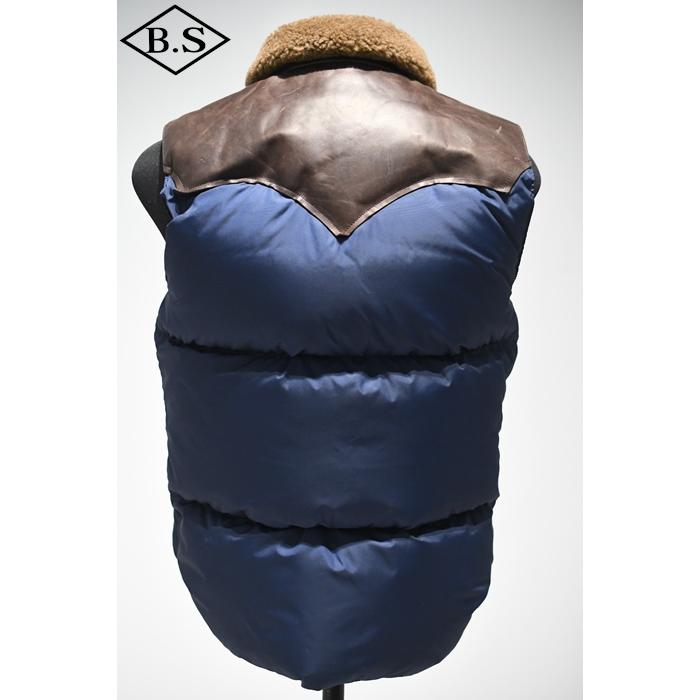 WAREHOUSE ウエアハウス ダウンベスト 2222 Lot Rocky Mountain Featherbed × WAREHOUSE NYLON CHRISTY VESTの画像