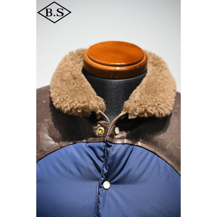 WAREHOUSE ウエアハウス ダウンベスト 2222 Lot Rocky Mountain Featherbed × WAREHOUSE NYLON CHRISTY VESTの画像