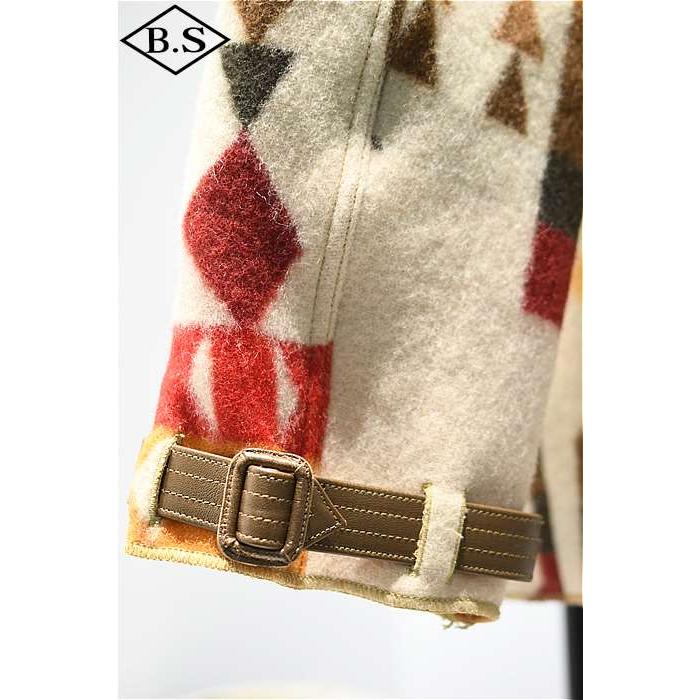 ジョングラッコー ウエアハウス アウター John Gluckow by WAREHOUSE JG-32 STANG WOOL COAT BEIGEの画像