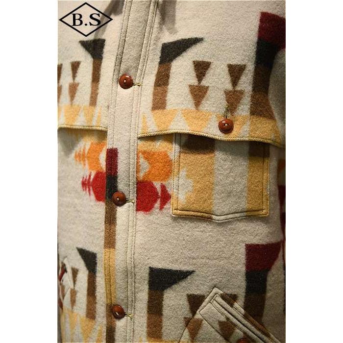 ジョングラッコー ウエアハウス アウター John Gluckow by WAREHOUSE JG-32 STANG WOOL COAT BEIGEの画像