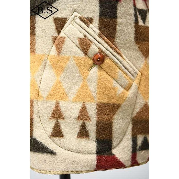 ジョングラッコー ウエアハウス アウター John Gluckow by WAREHOUSE JG-32 STANG WOOL COAT BEIGEの画像