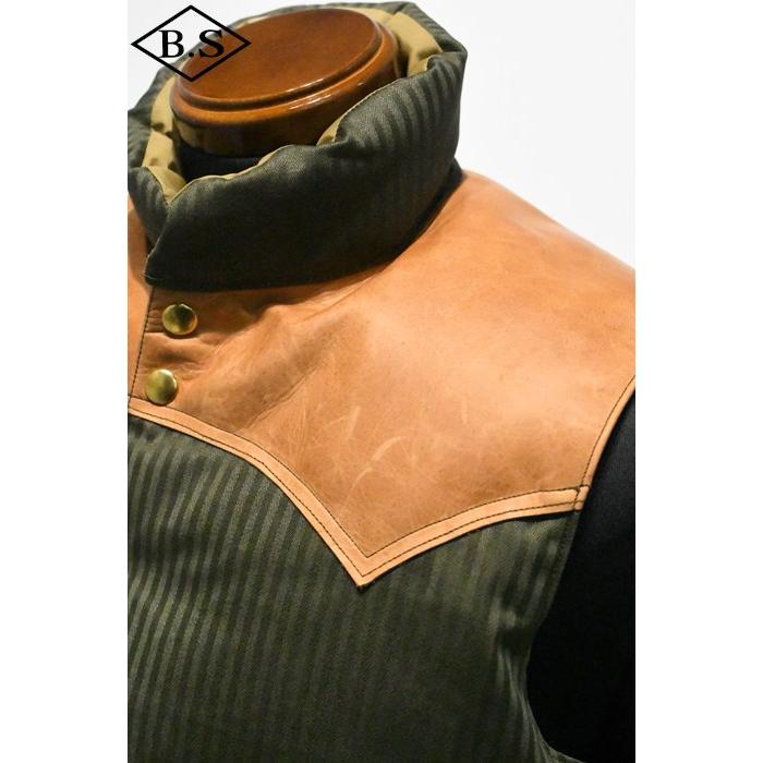 WAREHOUSE ウエアハウス ダウンベスト Lot 2236 ROCKY MOUNTAIN × WAREHOUSE HBT DOWN VEST ODの画像