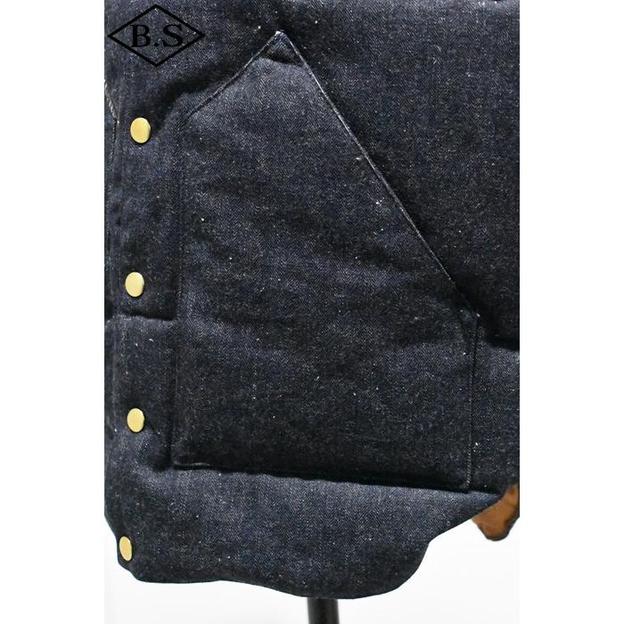 WAREHOUSE ウエアハウス ダウンベスト Lot 2237 ROCKY MOUNTAIN × WAREHOUSE INDIGO HBT DOWN VEST INDIGOの画像