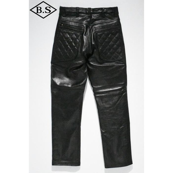 ウエストライド WESTRIDE CYCLE NUT GARMENT サイクルナットガーメント 革パンツ LONG RIDER PAD.LP BLKの画像