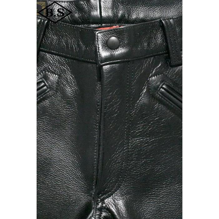 ウエストライド WESTRIDE CYCLE NUT GARMENT サイクルナットガーメント 革パンツ LONG RIDER PAD.LP BLKの画像