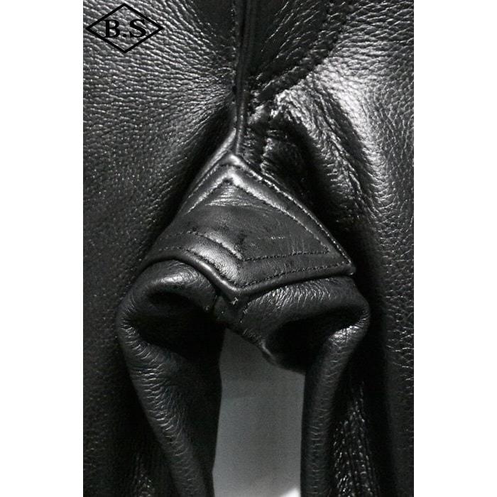 ウエストライド WESTRIDE CYCLE NUT GARMENT サイクルナットガーメント 革パンツ LONG RIDER PAD.LP BLKの画像