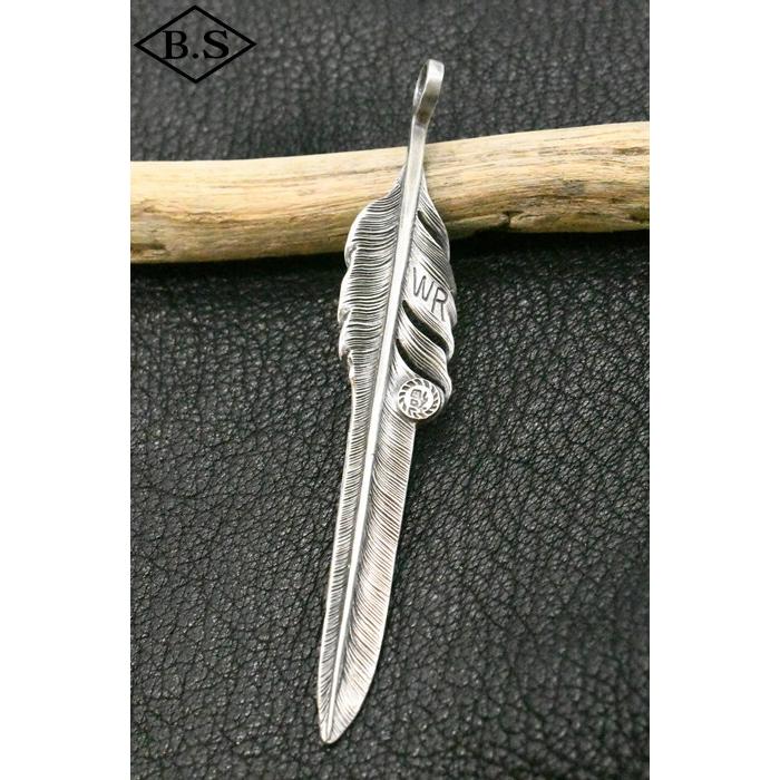 ウエストライド WESTRIDE 小物 ペンダントトップ NARROW FEATHER CAST SILVERの画像