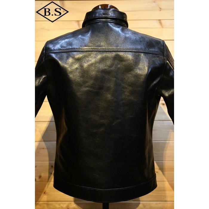 ワイツーレザー Y’2 LEATHER レザージャケット LB-140 ANILINE HORSE 1st Type JACKET BLACKの画像