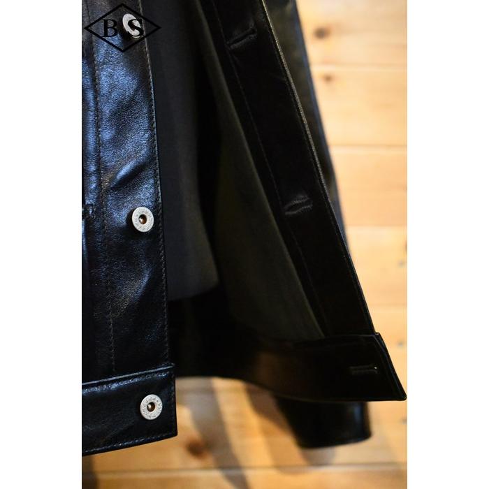 ワイツーレザー Y’2 LEATHER レザージャケット LB-140 ANILINE HORSE 1st Type JACKET BLACK 大きいサイズの画像