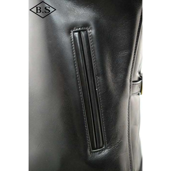 ワイツーレザー Y’2 LEATHER レザージャケット HVR-42 HV HORSE SINGLE RIDERS BLACK 大きいサイズ44の画像