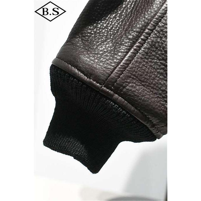 ワイツーレザー Y’2 LEATHER レザージャケット TB-136 STEER SUEDE×STEER OIL RIB JKT ブラック×ブラウンの画像