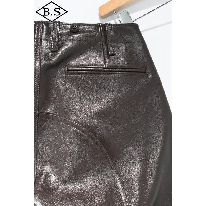 ワイツーレザー Y’2 LEATHER レザーパンツ YK-08-G GOAT SKIN 40'S JODHPURS PANTS 山羊皮 BROWNの画像