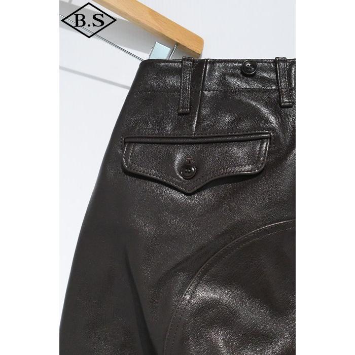 ワイツーレザー Y’2 LEATHER レザーパンツ YK-08-G GOAT SKIN 40'S JODHPURS PANTS 山羊皮 BROWNの画像