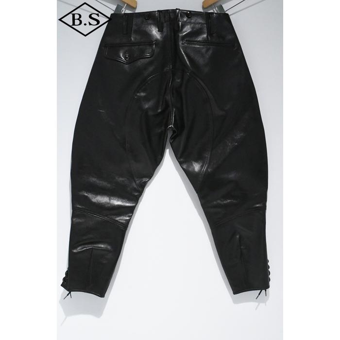 ワイツーレザー Y’2 LEATHER レザーパンツ YK-08-P VINTAGE HORSE LIGHT 40'S JODHPURS PANTS 馬革 BLACKの画像