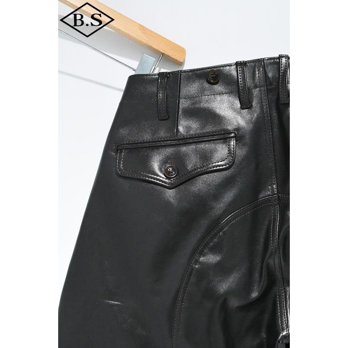 ワイツーレザー Y’2 LEATHER レザーパンツ YK-08-P VINTAGE HORSE LIGHT 40'S JODHPURS PANTS 馬革 BLACKの画像