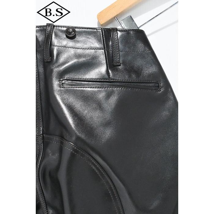 ワイツーレザー Y’2 LEATHER レザーパンツ YK-08-P VINTAGE HORSE LIGHT 40'S JODHPURS PANTS 馬革 BLACKの画像