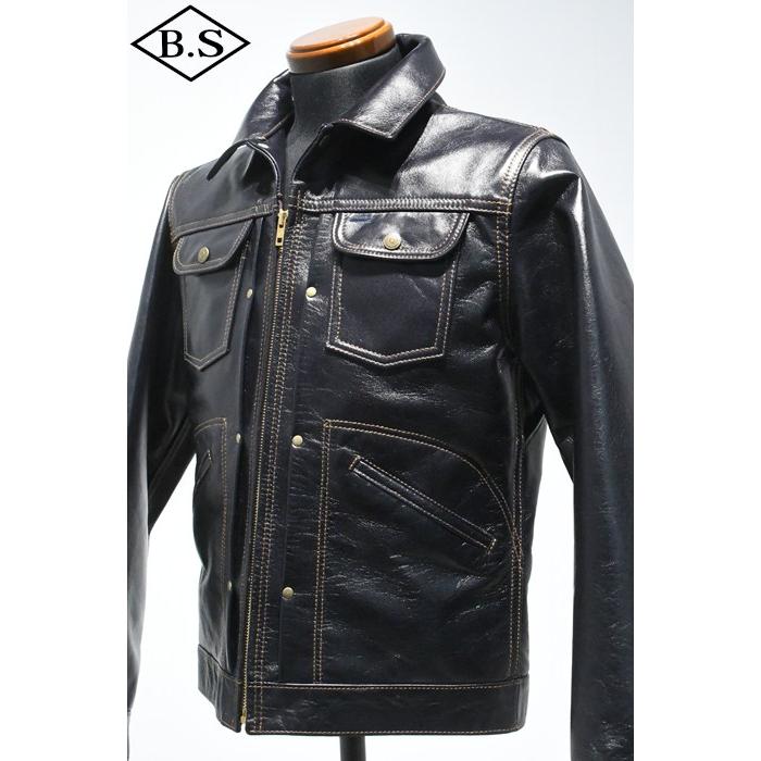 ワイツーレザー レザージャケット Y’2 LEATHER IB-161 INDIGO HORSE Model 60'S DENIM ZIP JACKET インディゴホースの画像
