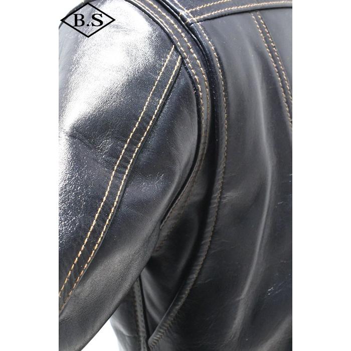 ワイツーレザー レザージャケット Y’2 LEATHER IB-161 INDIGO HORSE Model 60'S DENIM ZIP JACKET インディゴホースの画像