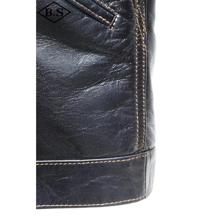 ワイツーレザー レザージャケット Y’2 LEATHER IB-161 INDIGO HORSE Model 60'S DENIM ZIP JACKET インディゴホースの画像