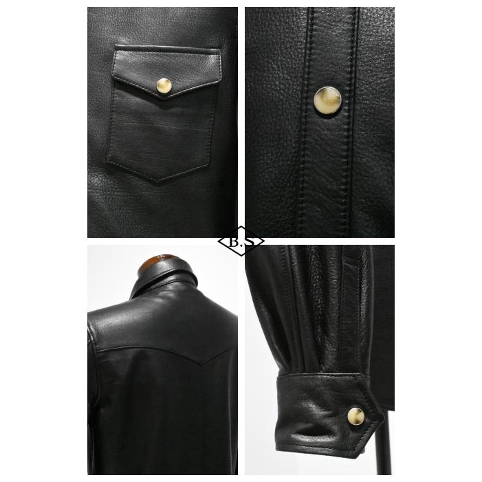 ワイツーレザー Y’2 LEATHER レザージャケット SS-13 STEER OIL WESTERN SHIRT 大きいサイズの画像