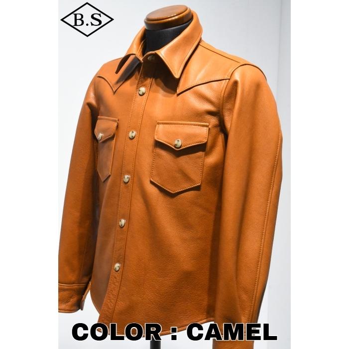 ワイツーレザー Y’2 LEATHER レザージャケット SS-13 STEER OIL WESTERN SHIRT 大きいサイズの画像