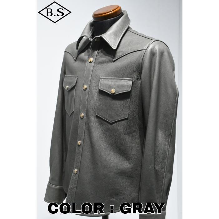 ワイツーレザー Y’2 LEATHER レザージャケット SS-13 STEER OIL WESTERN SHIRT 大きいサイズの画像