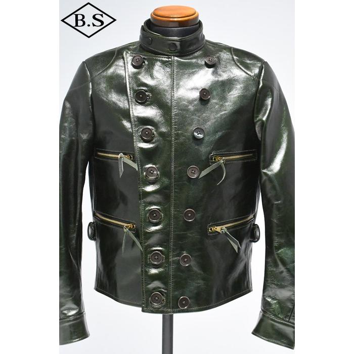 ワイツーY❜2　馬皮　オリーブグリーン レザー ジャケット 限定モデル 】 【 Y'2 LEATHER（ワイツーレザー） 】 ヴィンテージ