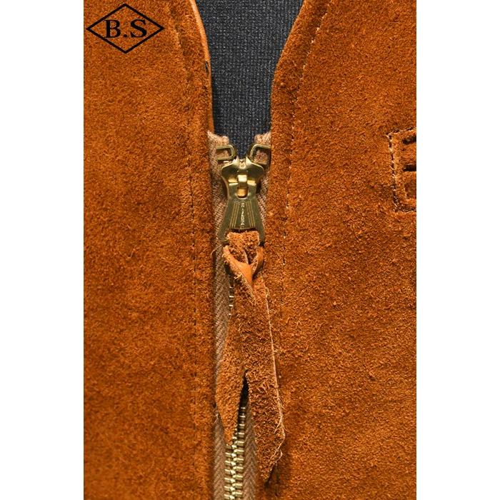 ワイツーレザー Y’2 LEATHER TV-05 STEER ROUGHOUT ZIP VEST ~ Spring Edition ~ CAMELの画像