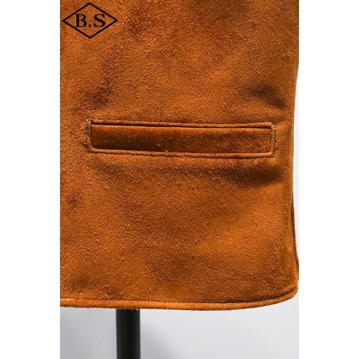 ワイツーレザー Y’2 LEATHER TV-05 STEER ROUGHOUT ZIP VEST ~ Spring Edition ~ CAMEL 大きいサイズの画像