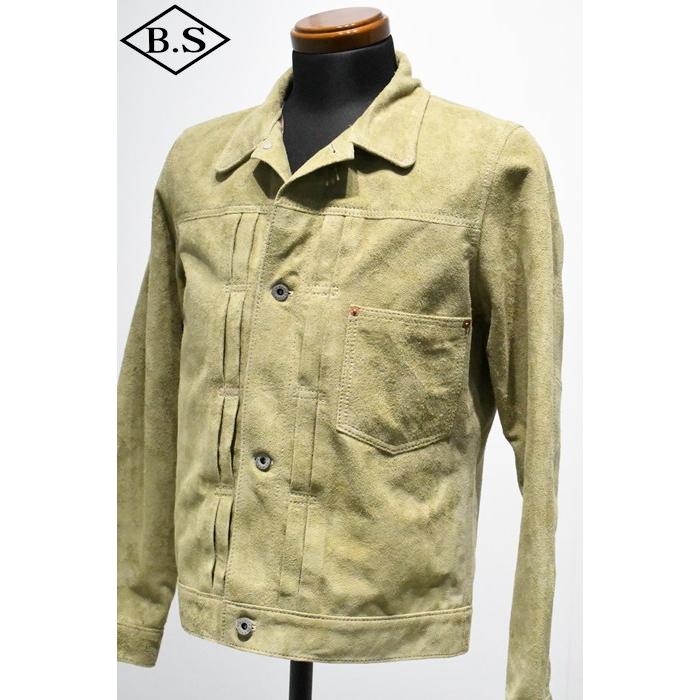ワイツーレザー Y’2 LEATHER レザージャケット HSB-140-T HORSE SUEDE WW2 TYPE JACKET Gジャン 大戦 KHAKIの画像