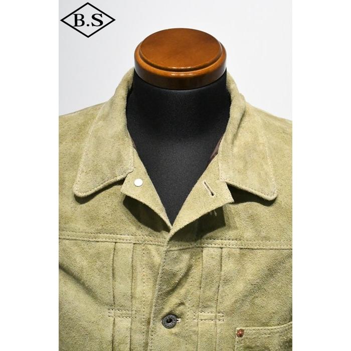 ワイツーレザー Y’2 LEATHER レザージャケット HSB-140-T HORSE SUEDE WW2 TYPE JACKET Gジャン 大戦 KHAKIの画像
