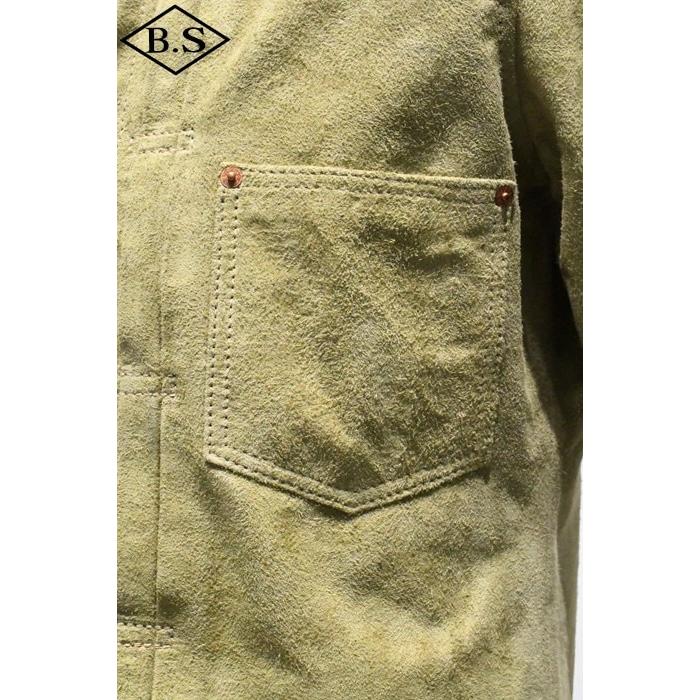 ワイツーレザー Y’2 LEATHER レザージャケット HSB-140-T HORSE SUEDE WW2 TYPE JACKET Gジャン 大戦 KHAKIの画像