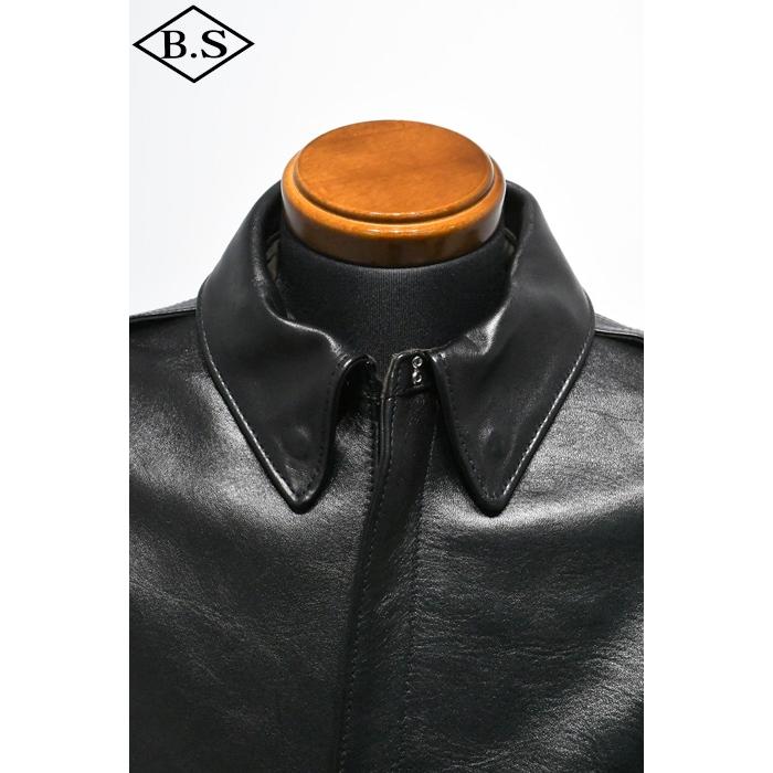 ワイツーレザー Y’2 LEATHER レザージャケット A-2 ECO HORSE PIGMENT Type A-2 BLACKの画像