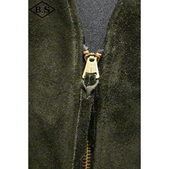 ワイツーレザー Y’2 LEATHER TV-05 STEER ROUGHOUT ZIP VEST ~ Spring Edition ~ OLIVEの画像