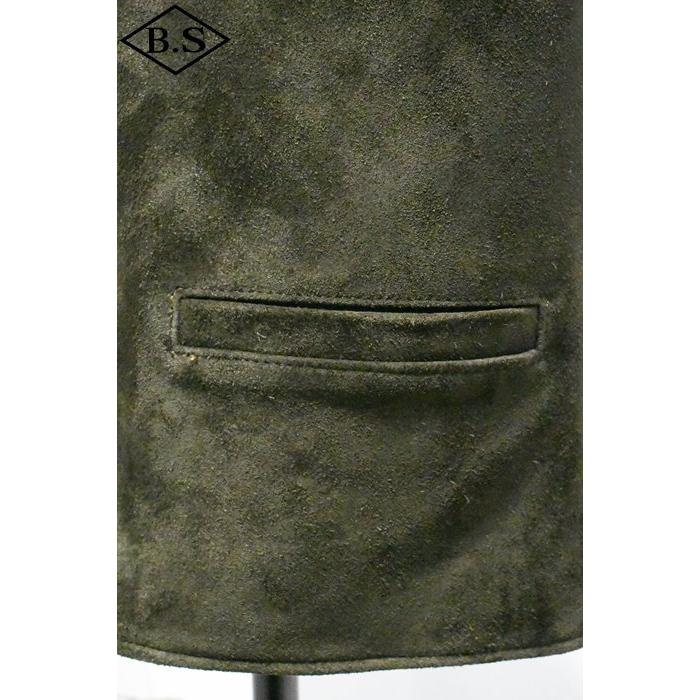 ワイツーレザー Y’2 LEATHER TV-05 STEER ROUGHOUT ZIP VEST ~ Spring Edition ~ OLIVEの画像