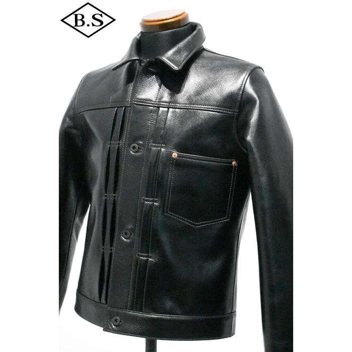 別注 ワイツーレザー Y’2 LEATHER レザージャケット LSB-140-T 26  ANILINE STEER 大戦モデル BLACKの画像