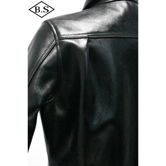 別注 ワイツーレザー Y’2 LEATHER レザージャケット LSB-140-T 26  ANILINE STEER 大戦モデル BLACKの画像