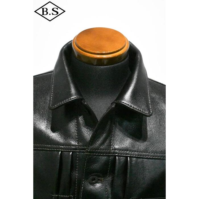 別注 ワイツーレザー Y’2 LEATHER レザージャケット LSB-140 26  ANILINE STEER 1stモデル BLACKの画像