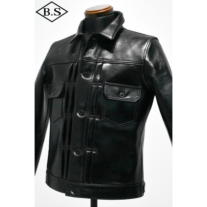 別注 ワイツーレザー Y’2 LEATHER レザージャケット LSB-141 26  ANILINE STEER 2ndモデル BLACKの画像