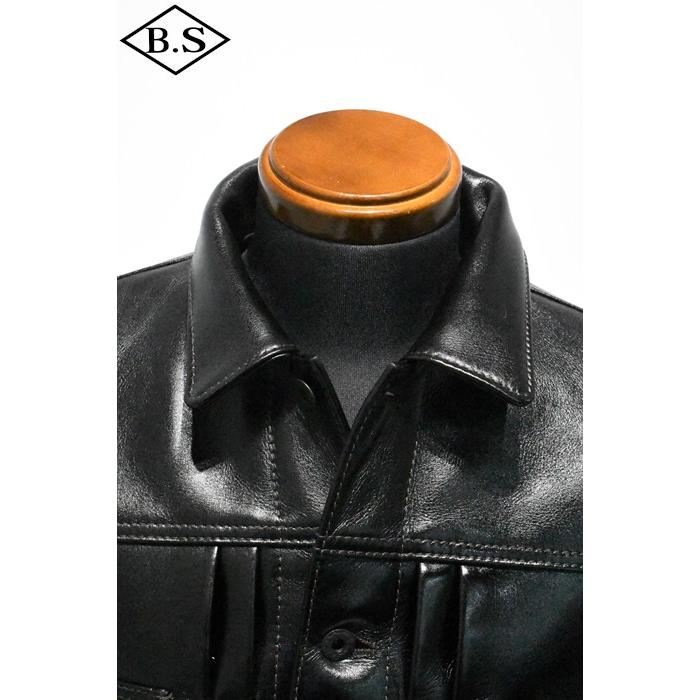 別注 ワイツーレザー Y’2 LEATHER レザージャケット LSB-141 26  ANILINE STEER 2ndモデル BLACKの画像